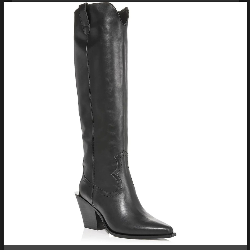 Aqua Aerin Leather Pointed Toe Womens Knee
Western High boot in Black size 7